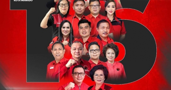 “Makase For 95.905 Suara”, PDI Perjuangan Manado Raih 16 Kursi&nbsp;DPRD