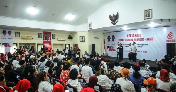Dihadapan Ratusan Relawan, Bang Doel Janji Lanjutkan Program Ahok dan&nbsp;Anies